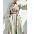 Load image into Gallery viewer, [Hanayu Poetry Series] ★Chinese style setup★ Shirt + hanging dress Green Green Cute Improved Hanfu
