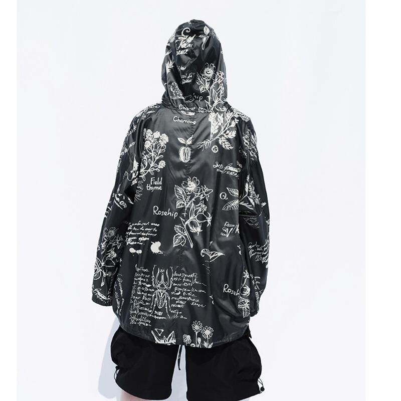 [SIN87 Series] ★UV protection★ UPF50+ Unique black Sun protection Cooling protection Thin outerwear Loose fit Unisex Men's