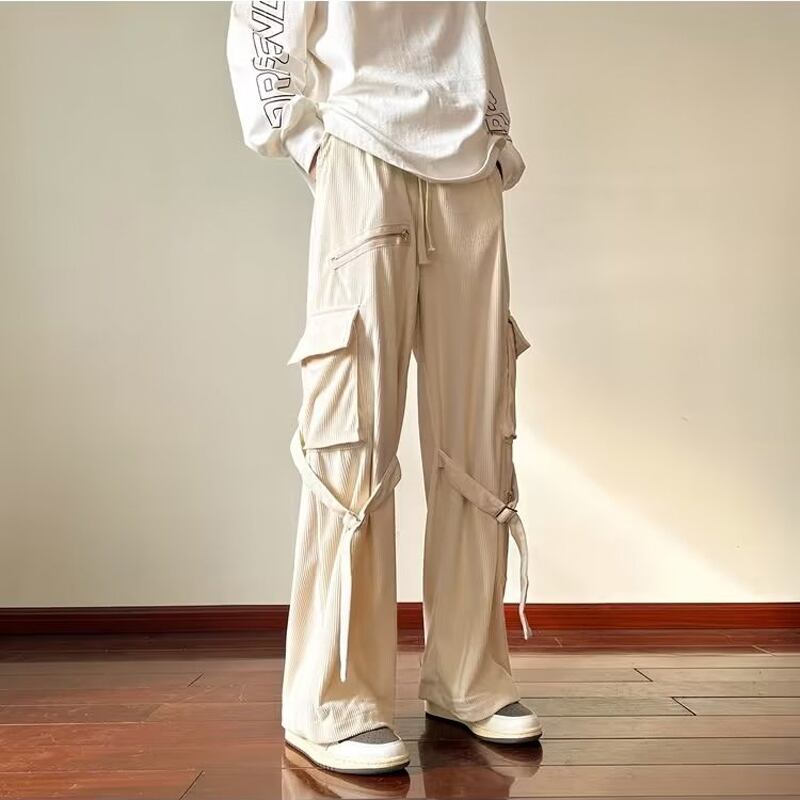 [SENSU Series]★Casual Pants★ 3color Bottoms Trousers Unisex Men's Red Black Beige Retro