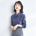 Load image into Gallery viewer, [AISHUMA Series]★Shirt★ Tops Ladies Corduroy Temperament Enhancement Spring Autumn Blue Blue
