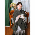 Load image into Gallery viewer, [Ancient monster house---Shanhai Jing Kunlun series] ★China style coat★ Outer coat Lasha loose thick warm gray cloak coat
