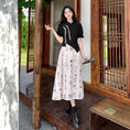 Load image into Gallery viewer, [DONGXIAOJIE series]★China style dress★ Letter pattern ribbon summer clothes fake layered large size slimming
