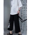 Load image into Gallery viewer, [Kuraho Koya Series] ★China style pants★ Embroidery 2color Gold or Silver Gaucho Pants Gaucho Black Black
