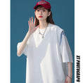 Gallery viewerに画像を読み込む, 【CHAOMEICHENシリーズ】★Tシャツ★ 2color トップス 男女兼用 メンズ 夏服 半袖Tシャツ フェイクレイヤード 黒 白
