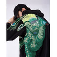 Load image into Gallery viewer, [Machiha clan series] ★Embroidery Chinese style hoodie★ 2color black or white peacock original cool
