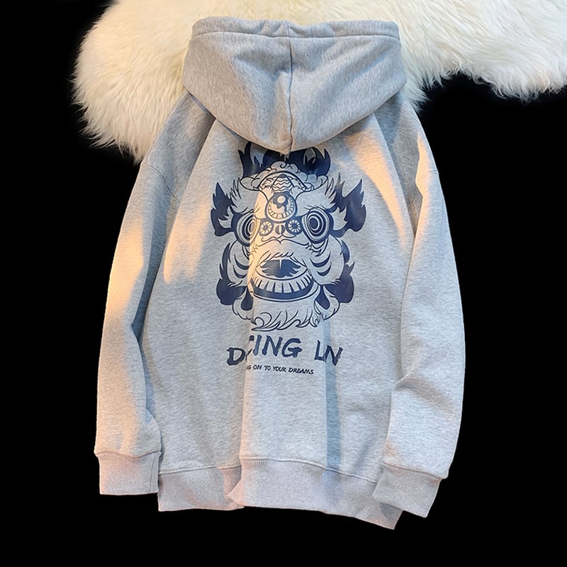 [XINGSHI Series]★China style hoodie★ 5color tops unisex men's cute white gray black blue pink