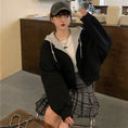 Load image into Gallery viewer, [Insufficient Moe Series] ★Outer★ 2color Jacket Faux Layered Hat Removable Women's White Black
