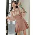 Load image into Gallery viewer, [MEIYI Series] ★One Piece★ Women's Short Length Faux Layered Ribbon Commuting Date Cute
