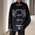 Load image into Gallery viewer, [PVPVPV Series] ★China Style Outer★ Jacket Unisex Men's China Button Dragon Black White
