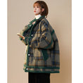 Load image into Gallery viewer, [Suikoishi Series] ★Winter Coat★ Outerwear 2color Unisex Men's Plaid Pattern No Hat Winter Jacket
