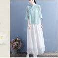 Load image into Gallery viewer, [Qing Series]★Chinese style shirt★ 4 colors lace Chinese clothes stand neck easy to match summer simple
