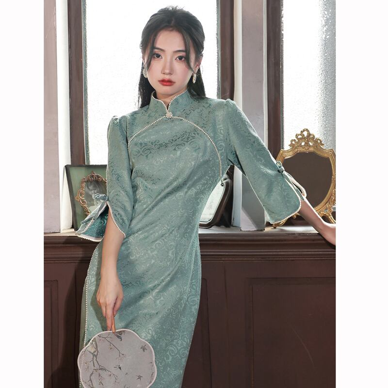 [RUYUN Series]★Cheongsam dress★ Chinese-style dress for slimming parties, weddings, photo shoots ML XL 2XL 3XL