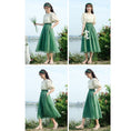 Load image into Gallery viewer, [Shirashu Series] ★Skirt★ Bottoms Summer Clothes Simple Ladies Fashion Green Green Easy to match
