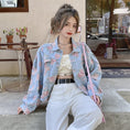 Load image into Gallery viewer, [Home Series]★Denim Jacket★ Floral Tops Outerwear Jacket Women's Short Length
