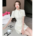 Load image into Gallery viewer, [LINXIAOXIAN series] ★China style dress★ 2color improved cheongsam dress cute short sleeve summer clothes
