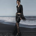 Load image into Gallery viewer, [Daiseiryusu Series] ★China style skirt★ Bottoms velvet lace switching original black black sexy
