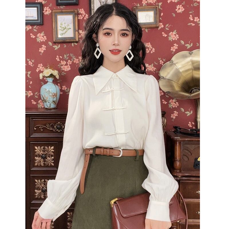 [Misslin Fashion Series]★Setup Order Single Item★ Chinese style shirt or skirt Green White Cute Easy to match