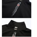 Load image into Gallery viewer, [Kokaisha Series] ★Chinese-style shirt★ Tops 2 colors Original Embroidery Stand-up collar White Black
