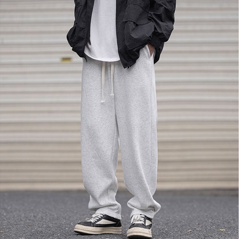 [BIGEMAN Series] ★Casual Pants★ 2color Bottoms Pants Unisex Men's Simple Black Light Gray