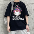 Load image into Gallery viewer, [BIGEMAN Series]★T-shirt★ Tops 2color Unisex Men's Large Size White Black Summer Cartoon
