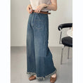 Load image into Gallery viewer, [Togawa Series] ★Denim Pants★ Gaucho Pants Trousers Bottoms Wide Pants Blue Blue ML
