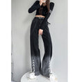 Load image into Gallery viewer, [YOUYAGE Series] ★Denim Pants★ Bottoms Trousers Casual Gradient Ladies Black Black
