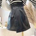 Load image into Gallery viewer, [173 series] ★Culottes skirt★ 4color shorts mini skirt black light brown pink white PU
