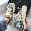 Load image into Gallery viewer, [DTD Series]★Sneakers★ 2color Men's Shoes Blue Green Oil Painting Style Size 39-44 Sports Style
