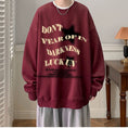 Load image into Gallery viewer, [PPG Series] ★Tops★ 3color Unisex Men's Simple Long Sleeve Alphabet Black Beige Wine Red
