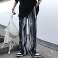 Load image into Gallery viewer, [Miyakoya Series]★Casual Pants★ 2color Blue or Black Pants Bottoms Vertical Stripes Gaucho Pants Gaucho
