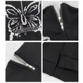 Load image into Gallery viewer, [Nekogan Series] ★Tops★ Ladies Fashion Butterfly Black Black Short Length Slimming SML
