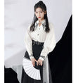 Load image into Gallery viewer, [Kyodo Series]★China style shirt★2color tops embroidery unisex black white black white easy to match
