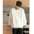 Load image into Gallery viewer, [CHICERRO Series]★Sweater★ 2color Tops Color Scheme Fake Layered Unisex Men's White Gray
