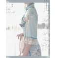 Load image into Gallery viewer, [Dust Smoke Cloud Dream --- Unlan Jade Nishiki Series]★China-style dress★Cheongsam dress, Chinese clothes, short sleeves, long length, butterfly ornament included
