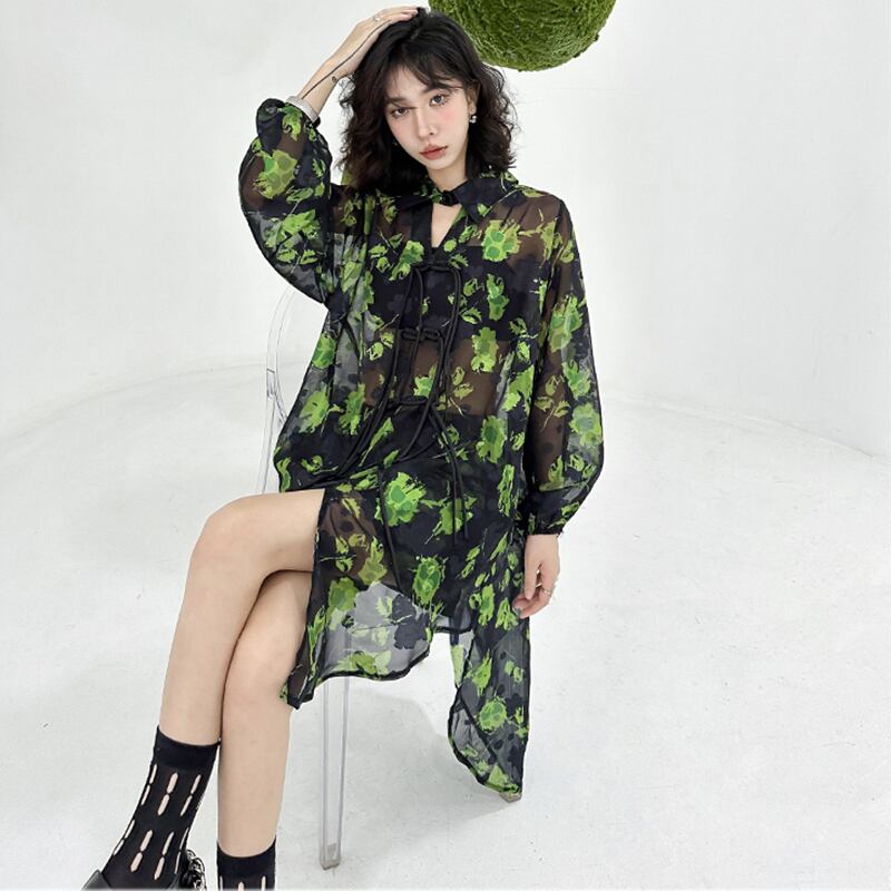 [YIDAO Series]★Setup★ 2-piece set, top and bottom set, shirt + shorts, slimming, cool, green, green