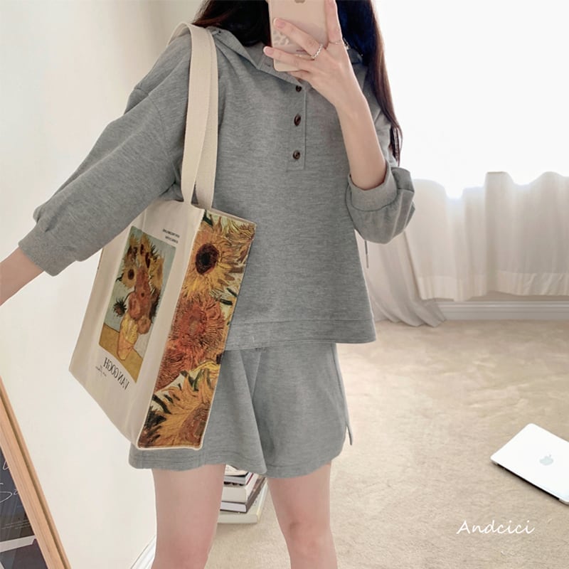 [Andcici Series] ★Bag★ Large capacity oil painting style sunflower sunflower beige commuting casual date yellow yellow