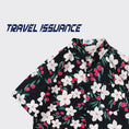 Gallery viewerに画像を読み込む, 【TRAVEL ISSUANCEシリーズ】★レトロ シャツ★ 花柄シャツ 2color 青or黒 プリント 男女兼用 メンズ 海辺 旅行 撮影
