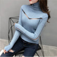 Load image into Gallery viewer, [YINUO Series]★Knit Tops★ 3color Tops Sweater Turtleneck Simple Black Blue Yellow
