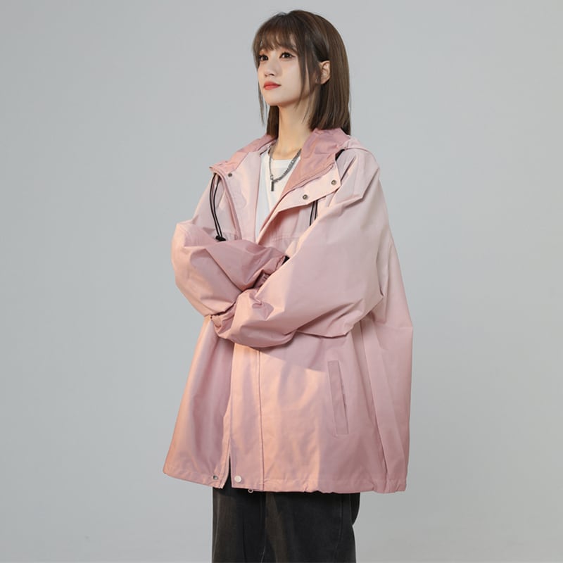 [Fujiman Series] ★Jacket★ 2color outerwear unisex men's gray pink tie-dye casual