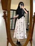 Load image into Gallery viewer, [DONGXIAOJIE series]★China style dress★ Letter pattern ribbon summer clothes fake layered large size slimming
