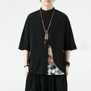 [JUNYI Series]★Chinese style shirt★ 2color Unisex Men's Embroidery Large Size Unique Chinese Clothes Summer Clothes