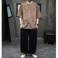 Load image into Gallery viewer, [JUNYI Series]★China style shirt★ Tops 3color Unisex Men's Large Size Embroidery Gray Red
