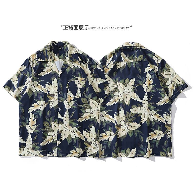 [TRAVEL ISSUANCE Series] ★Short sleeve shirt★ Aloha shirt, Okinawa, Hawaii tops, floral print shirt, unisex, men's, cool, thin