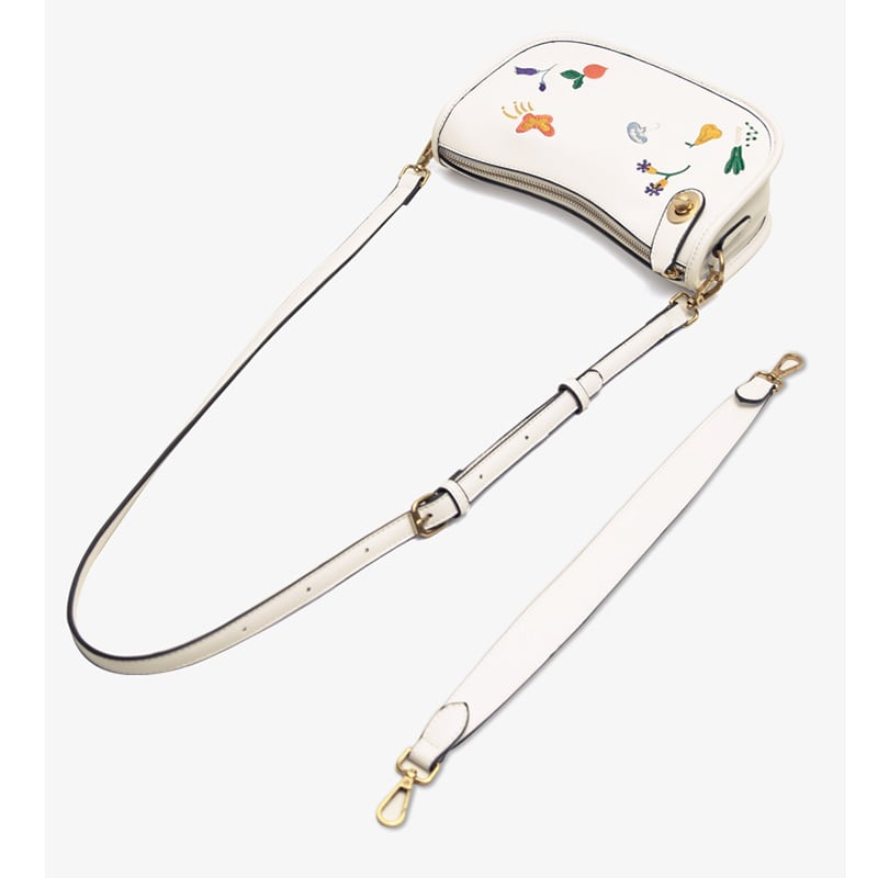 [XIAOZHONG Series] ★Bag★ Handheld bag Shoulder bag Embroidery Floral pattern Retro Commuting Date Cute