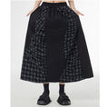 Load image into Gallery viewer, [YIDAO Series] ★Skirt★ 2 types available for selection Daily wear Black Black Switching Floral pattern Plaid pattern
