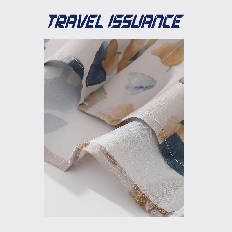 [TRAVEL ISSUANCE Series] ★Retro Shirt★ Floral pattern, long sleeve, unisex, men's, easy to match, print, loose fit