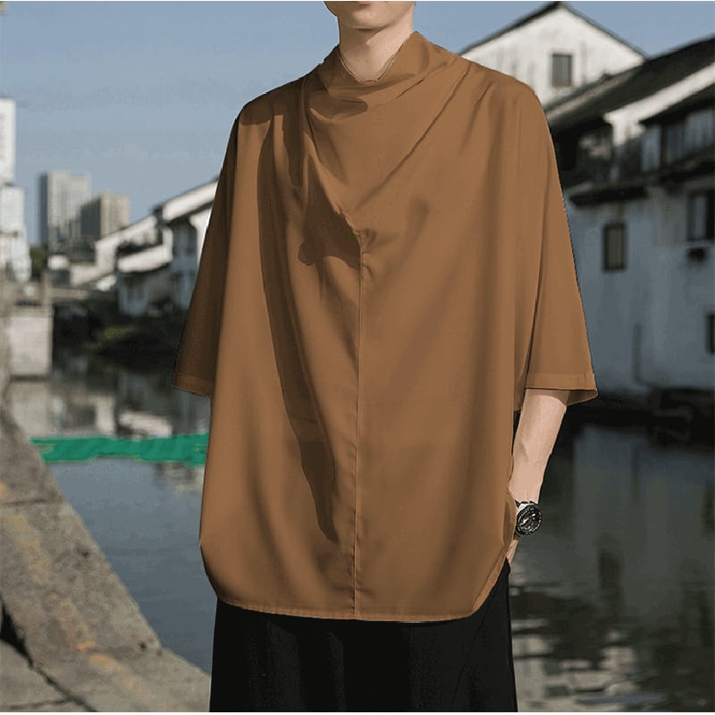 [YISHUO Series]★Chinese style T-shirt★ 4color Unisex Men's Large Size Plain Chinese Clothes Black White Red