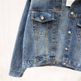 Load image into Gallery viewer, [ZHENLINA series] ★China style jacket★ Ethnic style denim jacket outerwear casual unique cute blue blue
