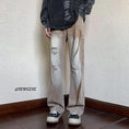 Load image into Gallery viewer, [YANDAN series]★Denim pants★ 3color bottoms pants unisex men's large size with design
