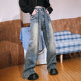 Load image into Gallery viewer, [Old Monsters---Peninsula Secret Words Series]★Denim pants★Bottoms Pants Easy to match Original with design
